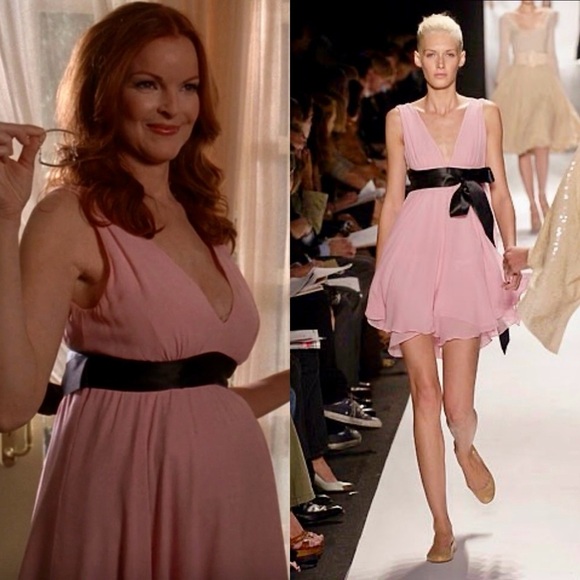 Michael Kors Dresses & Skirts - RARE NWT Michael Kors Spring 2007 RTW Silk Ballerina Pink / Black A-Line Dress
